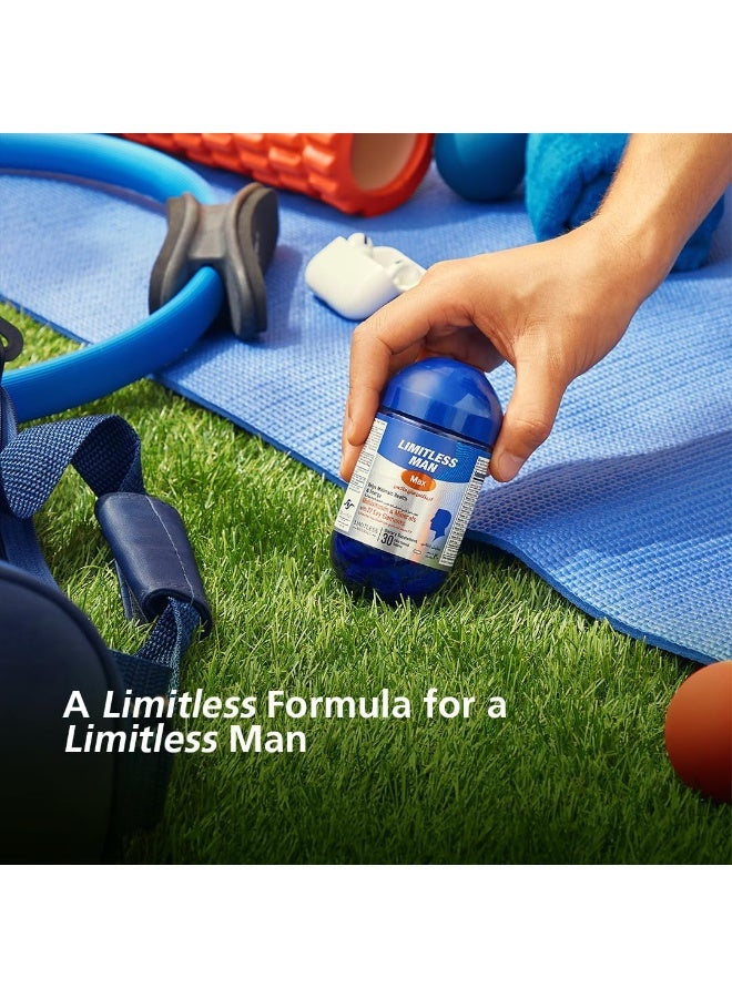 ليمتليس مان ماكس، مكمل غذائي متعدد الفيتامينات للرجال، يحتوي على 27 نوعًا من الفيتامينات والمعادن الأساسية، مع الحديد وفيتامين د ومجموعة فيتامينات ب المركبة، لدعم الطاقة والمناعة يوميًا، 30 قرصًا - Image 4